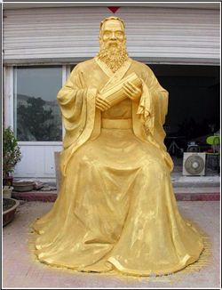 鑄銅拿書(shū)坐像關(guān)公雕塑